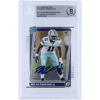 Micah Parsons Dallas Cowboys Carte de recrue authentifiée 2021 Panini Donruss Optic Rated Rookie #245 Beckett Fanatics Witnessed