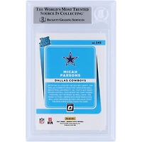 Micah Parsons Dallas Cowboys Carte de recrue authentifiée 2021 Panini Donruss Optic Rated Rookie #245 Beckett Fanatics Witnessed