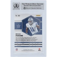 Micah Parsons Dallas Cowboys Autographed 2021 Panini Mosaic #362 Beckett Fanatics Witnessed Authenticated / Rookie Card