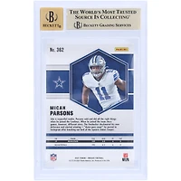 Carte de recrue Panini Mosaic #362 autographiée 2021 par Micah Parsons des Cowboys de Dallas, Beckett Fanatics Witnessed Authenticated 9.5/10