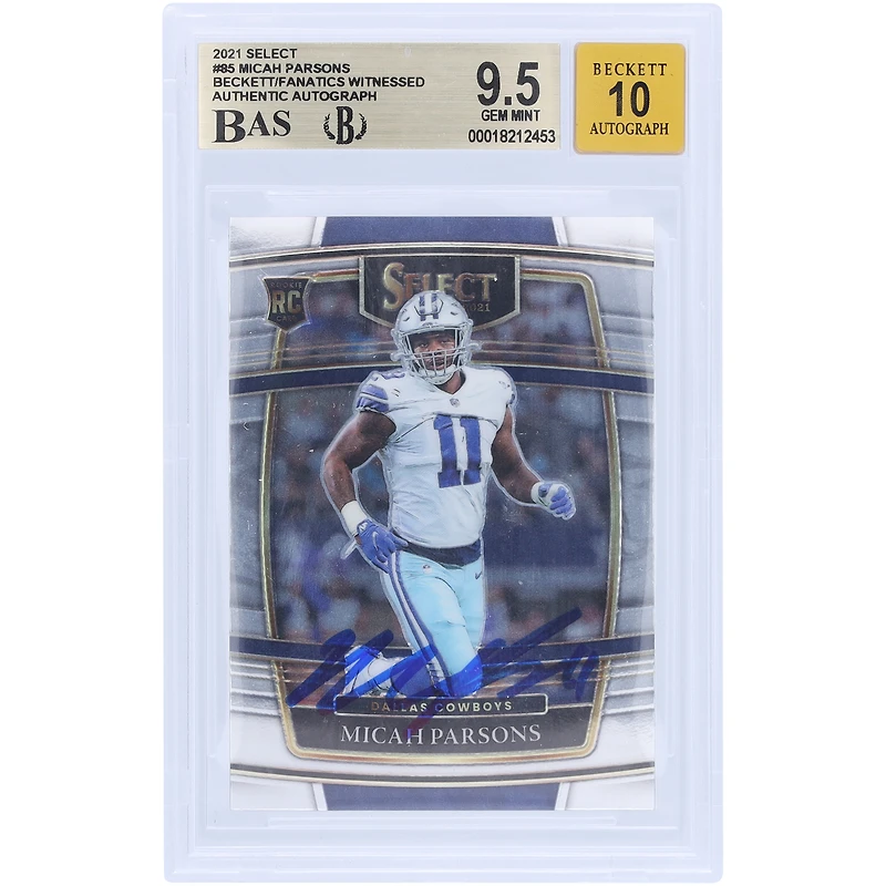 V106832 COW Micah Parsons Dallas Cowboys Autographié 2021 Panini Select Concourse #85 Beckett Fanatics Witnessed Authenticated 9.5/10 Rookie Card 11 Micah Parsons AUT PAA TRADING CARDS 45867 AUTTRC CA01F08326 #66