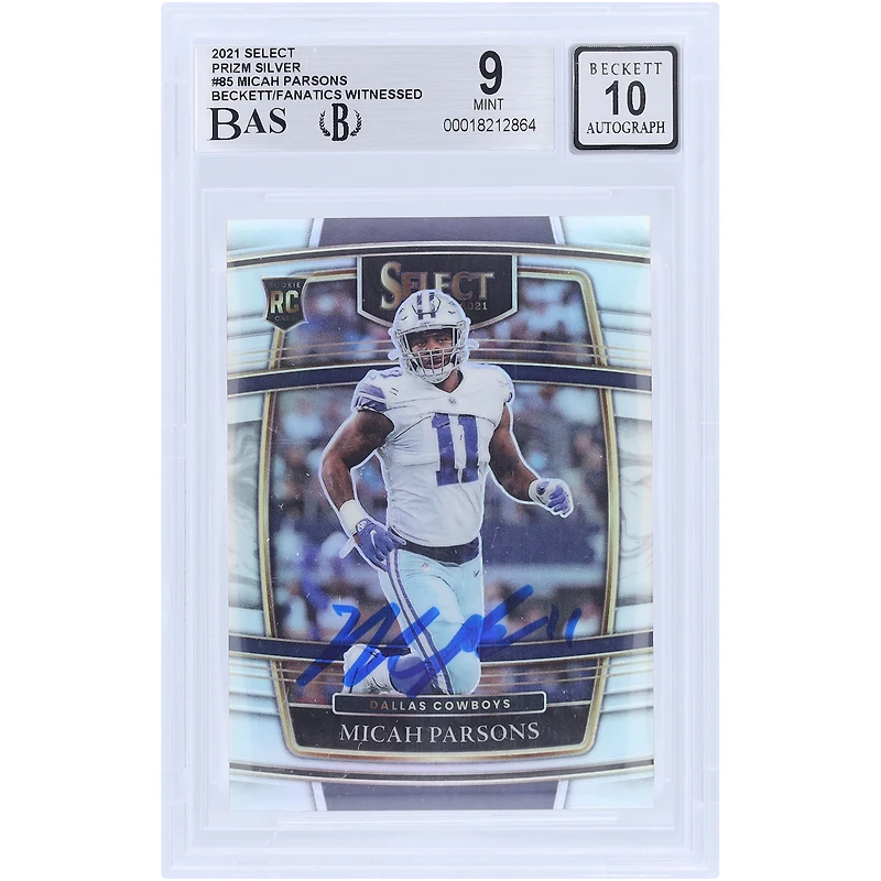 V106832 COW Micah Parsons Dallas Cowboys Autographié 2021 Panini Select Concourse Silver Prizm #85 Beckett Fanatics Witnessed Authenticated 9/10 Rookie Card 11 Micah Parsons AUT PAA TRADING CARDS 45867 AUTTRC CA01F08328 #68