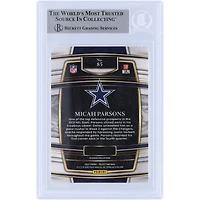 Carte de recrue authentifiée autographiée par Micah Parsons Dallas Cowboys Panini Select #85 2021 Beckett Fanatics