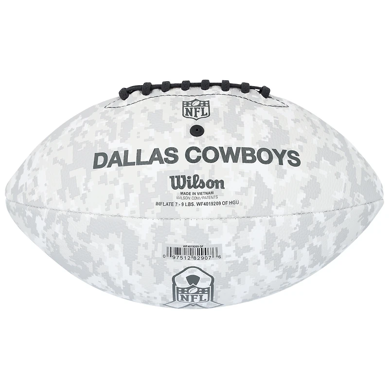 Micah Parsons Dallas Cowboys autographié 2024 Salute To Service Wilson Football