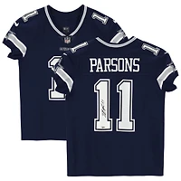 Maillot Nike Elite bleu marine autographié par Micah Parsons des Dallas Cowboys