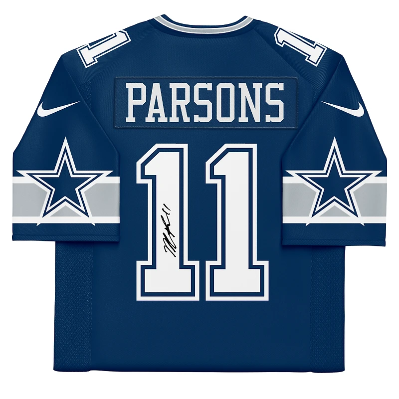 Maillot Nike Elite bleu marine autographié par Micah Parsons des Dallas Cowboys