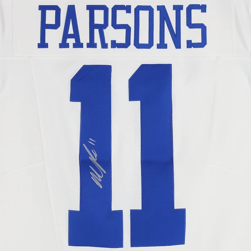 Micah Parsons Dallas Cowboys Autographed Nike White Elite Jersey