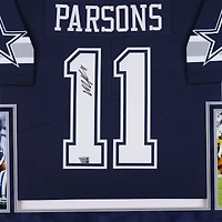 Maillot Nike en édition limitée bleu marine avec encadré SM Deluxe autographié par Micah Parsons des Dallas Cowboys