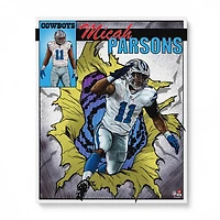 Impression photo non signée de Micah Parsons Dallas Cowboys 16" x 20" - Art par Brian Kong