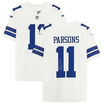 Maillot Nike dédicacé par Micah Parsons White Dallas Cowboys
