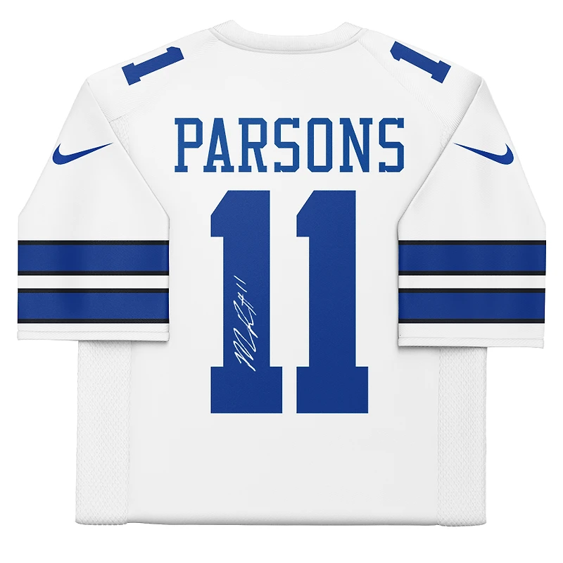 Maillot Nike dédicacé par Micah Parsons White Dallas Cowboys