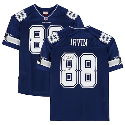 Michael Irvin Dallas Cowboys Autographed Blue 1996 Mitchell & Ness Authentic Jersey with "HOF 2007" Inscription
