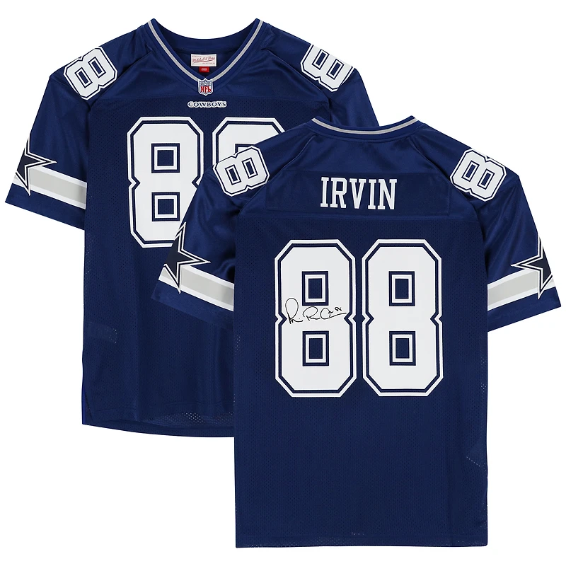 Maillot authentique autographié bleu 1996 Mitchell & Ness des Cowboys de Dallas de Michael Irvin