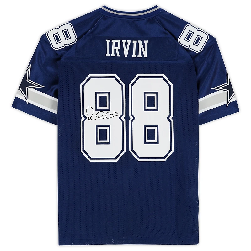 Maillot authentique autographié bleu 1996 Mitchell & Ness des Cowboys de Dallas de Michael Irvin
