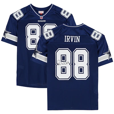Maillot authentique autographié bleu 1996 Mitchell & Ness des Cowboys de Dallas de Michael Irvin