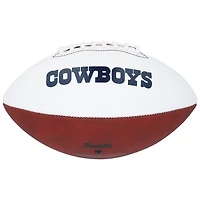 Ballon de football Franklin White Panel autographié par Michael Irvin des Cowboys de Dallas avec l'inscription « HOF 2007 »