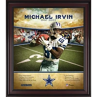 Michael Irvin Dallas Cowboys Encadré 15" x 17" Profil de carrière du Temple de la renommée