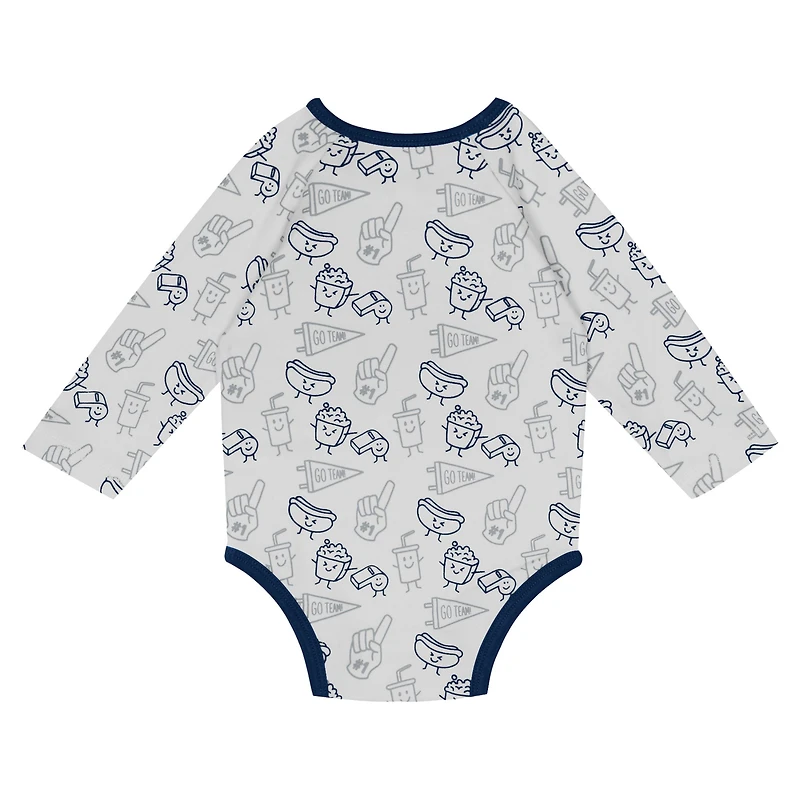 Newborn & Infant Dallas Cowboys Little Champ Long Sleeve Bodysuit, Pants Cuffed Knit Hat 3-Piece Set