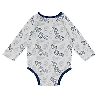 Newborn & Infant Dallas Cowboys Little Champ Long Sleeve Bodysuit, Pants Cuffed Knit Hat 3-Piece Set