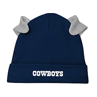 Newborn & Infant Dallas Cowboys Little Champ Long Sleeve Bodysuit, Pants Cuffed Knit Hat 3-Piece Set