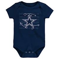 Newborn & Infant Dallas Cowboys Team Starter 3-Pack Bodysuit Set