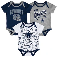 Newborn Outerstuff Dallas Cowboys All Day Play Three-Piece Bodysuit Set