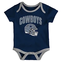 Newborn Outerstuff Dallas Cowboys All Day Play Three-Piece Bodysuit Set