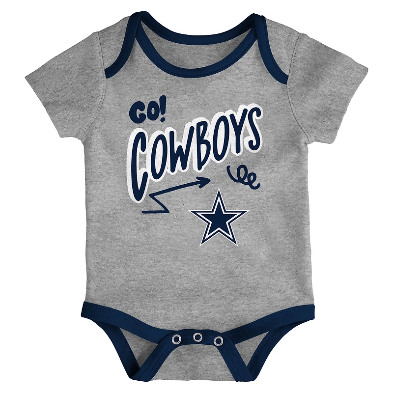 Newborn Outerstuff Dallas Cowboys All Day Play Three-Piece Bodysuit Set