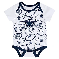 Newborn Outerstuff Dallas Cowboys All Day Play Three-Piece Bodysuit Set