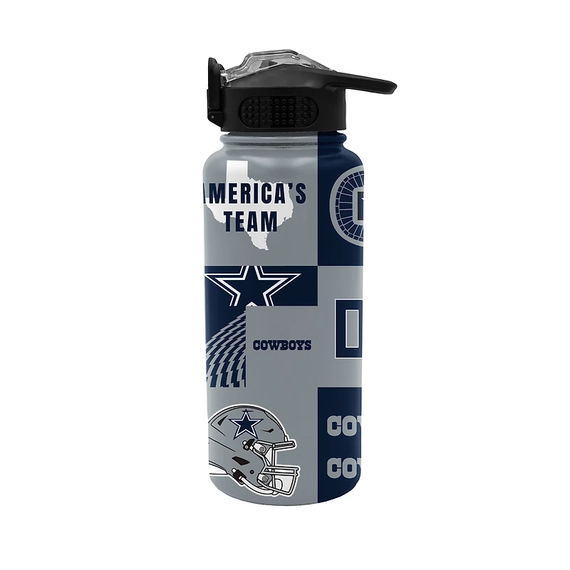 Pegasus Dallas Cowboys 32oz. Local Slogan Press Top Water Bottle