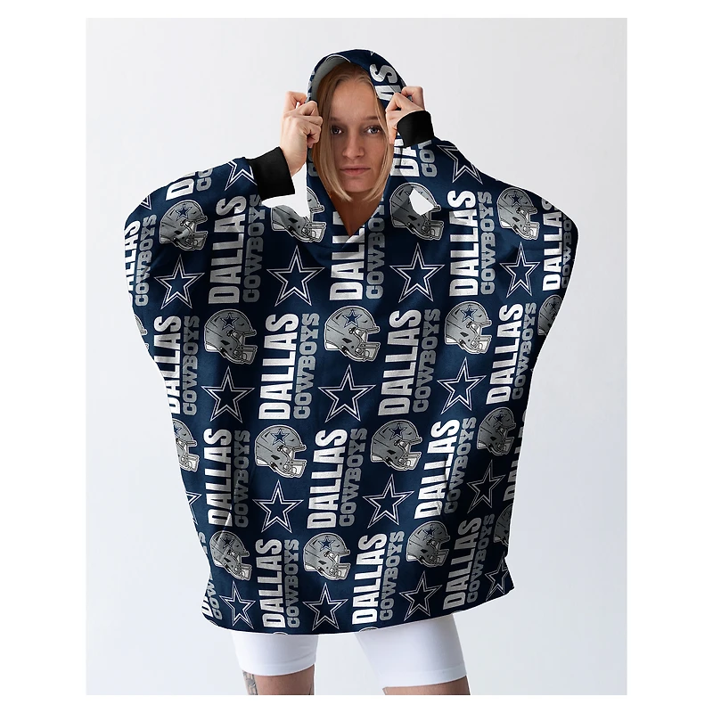 Couverture à capuche portable Pegasus Dallas Cowboys Homefield Logo Repeat