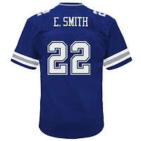 Maillot de joueur retraité des Cowboys Dallas 1996, Mitchell & Ness Emmitt Smith, bleu marine, pour l'école maternelle