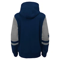 Sweat à capuche entièrement zippé bleu marine Dallas Cowboys Stadium préscolaire