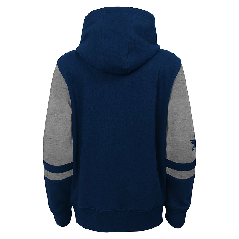 Preschool Navy Dallas Cowboys Stadium Colorblock Full-Zip Hoodie