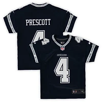 Maillot de match l'équipe Nike Dak Prescott bleu marine des Cowboys Dallas pour enfants d'âge préscolaire
