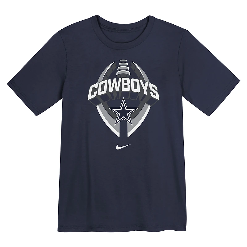 T-shirt Nike bleu marine Dallas Cowboys Icon Legend Dri-FIT pour enfant