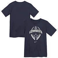 T-shirt Nike bleu marine Dallas Cowboys Icon Legend Dri-FIT pour enfant