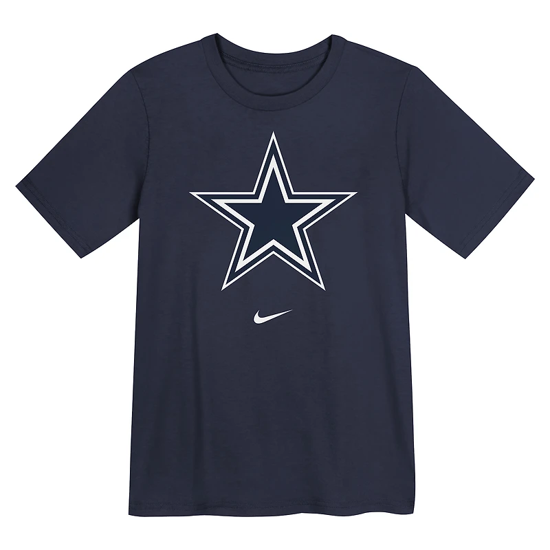 T-shirt Nike bleu marine avec logo Legend Performance des Cowboys de Dallas pour enfant d'âge préscolaire