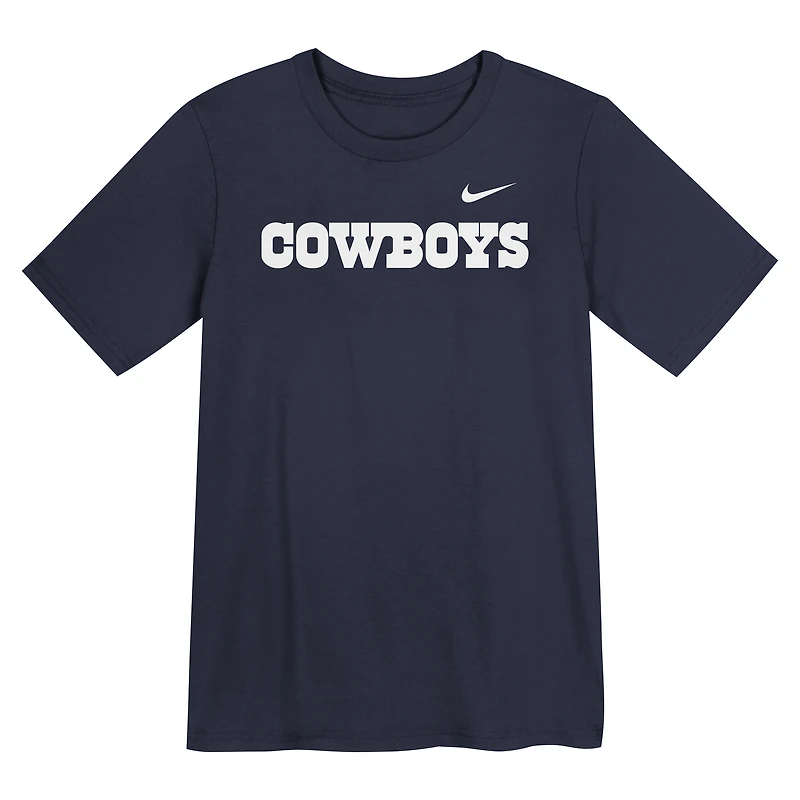 Preschool Nike  Navy Dallas Cowboys Wordmark T-Shirt
