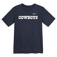 Preschool Nike  Navy Dallas Cowboys Wordmark T-Shirt
