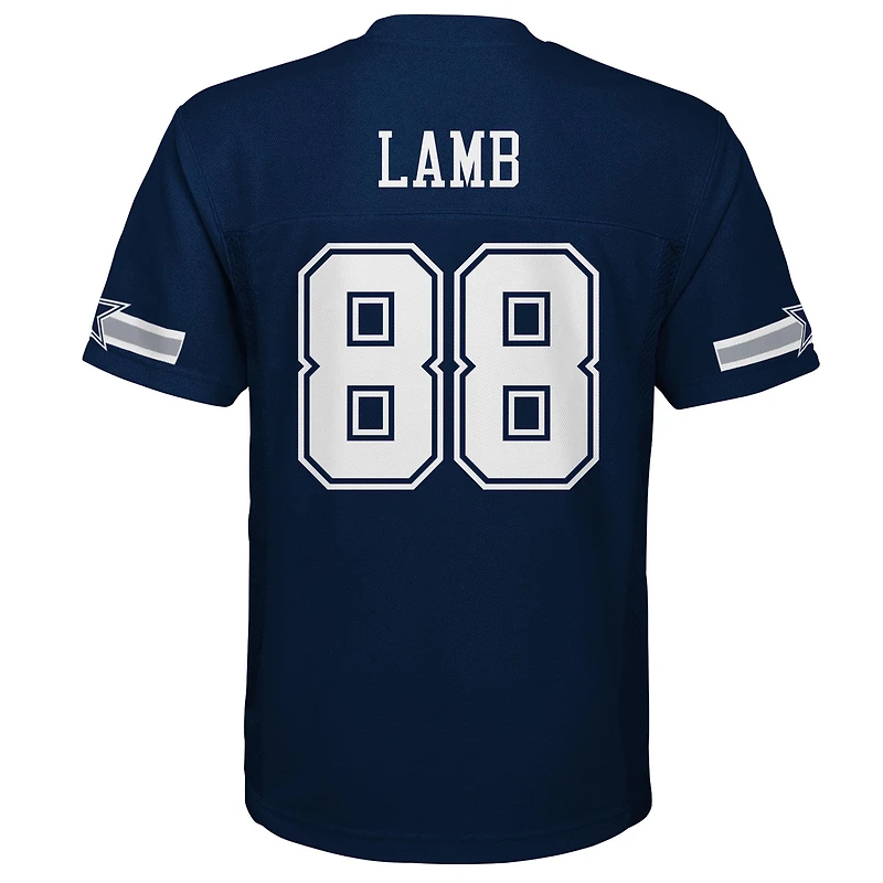 Maillot de joueur réplique bleu marine CeeDee Lamb des Cowboys Dallas pour enfants d'âge préscolaire Outerstuff