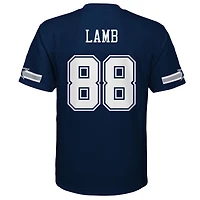 Maillot de joueur réplique bleu marine CeeDee Lamb des Cowboys Dallas pour enfants d'âge préscolaire Outerstuff