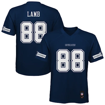 Maillot de joueur réplique bleu marine CeeDee Lamb des Cowboys Dallas pour enfants d'âge préscolaire Outerstuff