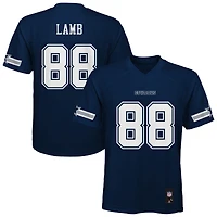 Maillot de joueur réplique bleu marine CeeDee Lamb des Cowboys Dallas pour enfants d'âge préscolaire Outerstuff