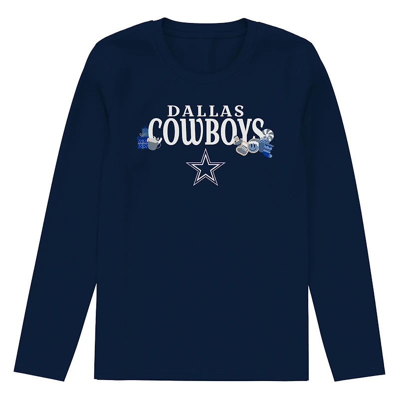 Ensemble de nuit Noël Outerstuff bleu marine Dallas Cowboys marron pour enfants d'âge préscolaire
