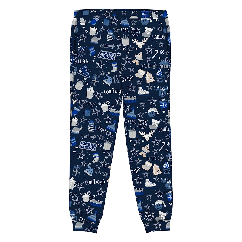 Preschool Outerstuff Navy Dallas Cowboys Chestnut Holiday Sleep Set