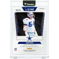 Randy White Dallas Cowboys Autographed 2025 Panini Prizm Black Mojo Prizm Sensational Signatures #SS-RWE #6/25 Card
