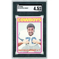 Rayfield Wright Dallas Cowboys 1972 Topps #316 SGC Authenticated 4.5 Rookie Card