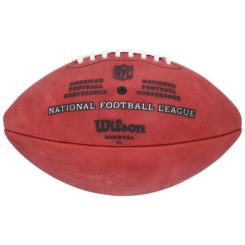 Ballon de football américain Duke en couleur, autographié par Roger Staubach et Tony Dorsett, des Dallas Cowboys.