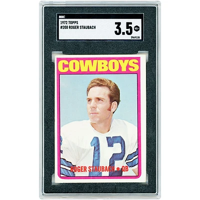 Roger Staubach Dallas Cowboys 1972 Topps #200 SGC Authenticated 3.5 Rookie Card